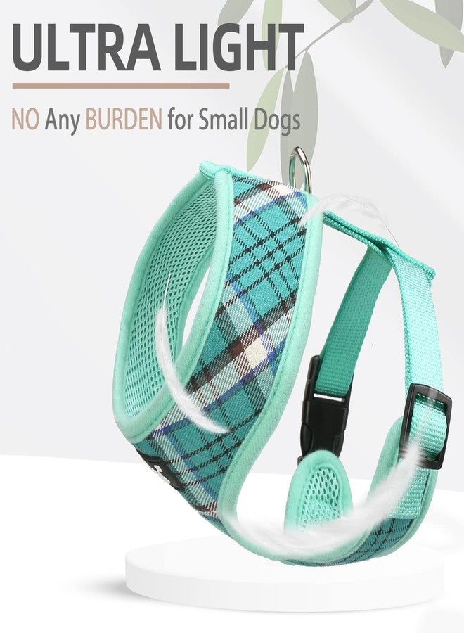PUPTECK Soft Mesh Dog Harness and Leash Set Pet Puppy Cat Comfort Padded Vest No Pull Harnesses, Green, M - Image 5