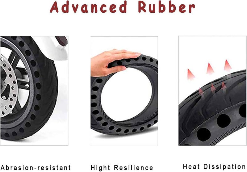 Z-FIRST Solid Tires 8.5 Inches Electric Scooter Wheels Replacement Tire 8-1/2'' Front or Rear Honeycomb Tires for Xiaomi Mijia M365, Gotrax GXL V2 and More (1) - Image 3