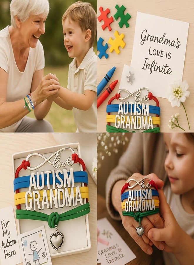 Infinity Collection Autism Puzzle Piece Bracelet - Grandma Jewelry Gift, Awareness Bracelet - Image 2