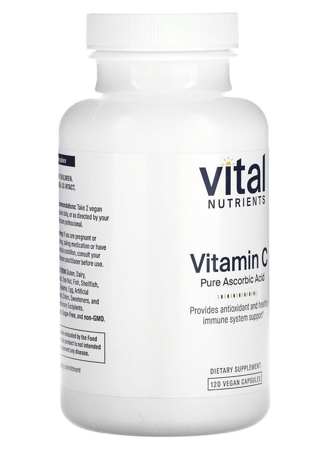 Vital Nutrients Vitamin C 120 Vegan Capsules (1000 mg per Capsule) - Image 2