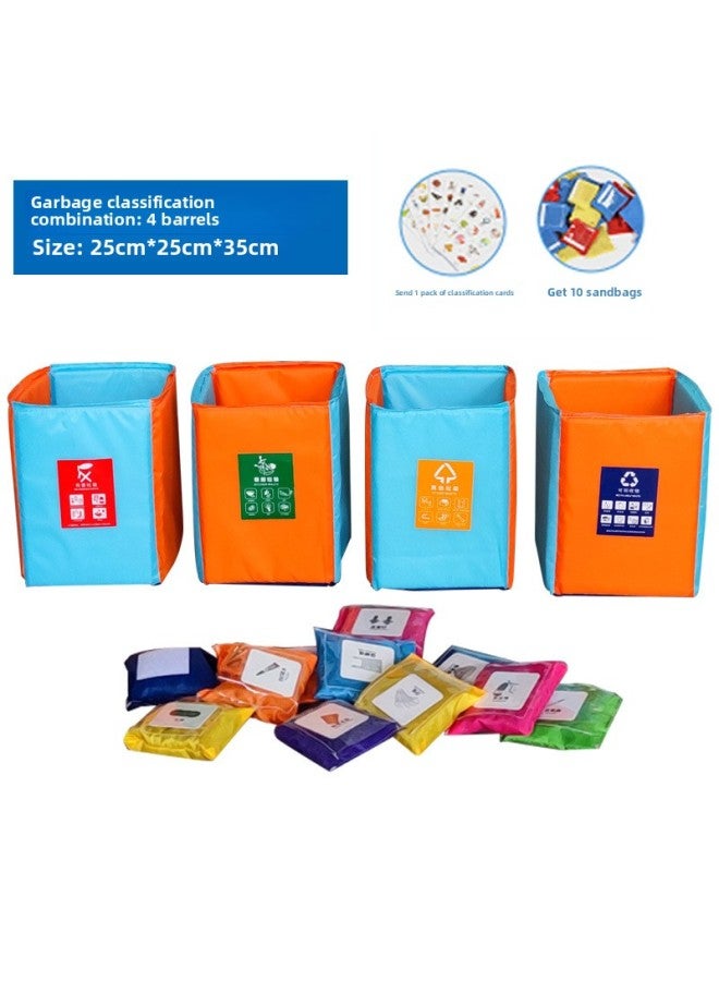 Kindergarten Garbage Classification Game Props Body Intelligent Sensory Equipment Children Sandbag Throwing Target Plate Outdoor Toys-Specifications:10 Sandbags - Image 5