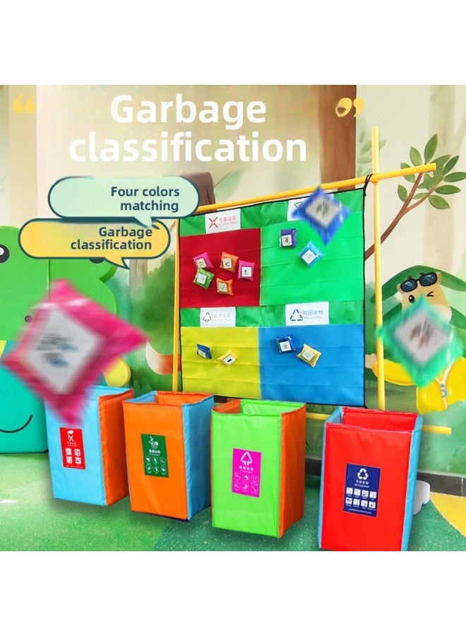 Kindergarten Garbage Classification Game Props Body Intelligent Sensory Equipment Children Sandbag Throwing Target Plate Outdoor Toys-Specifications:10 Sandbags - Image 2