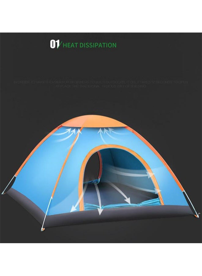 هومستر اثنين من أبواب التخييم خيمة 3-4 شخص، العائلة منبثقة الخيام، قبة خيمة فورية، مقاومة للماء خيمة الكابينة المحمولة، للرياضة، السفر، نزهة - Image 2