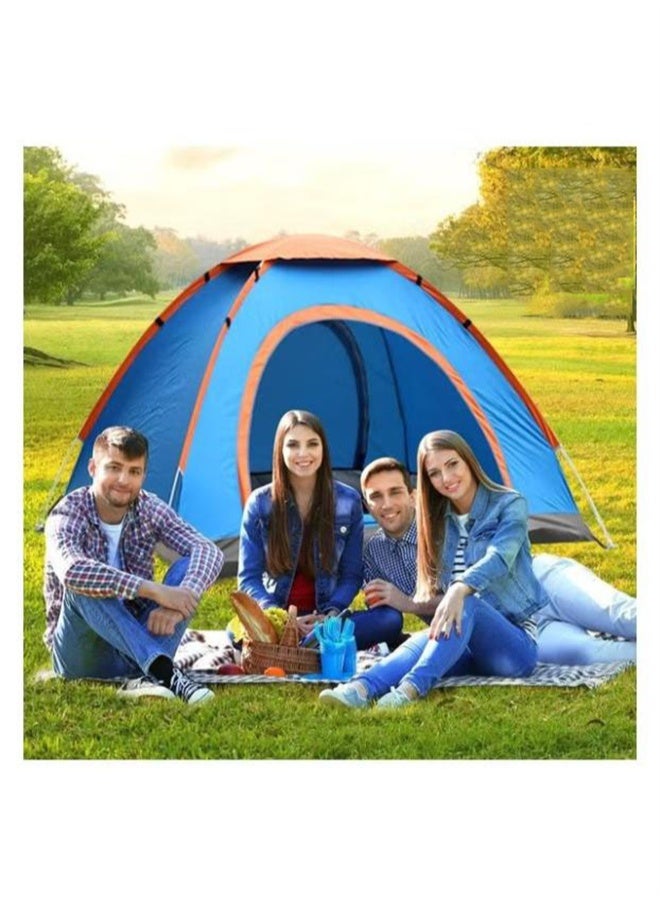 هومستر اثنين من أبواب التخييم خيمة 3-4 شخص، العائلة منبثقة الخيام، قبة خيمة فورية، مقاومة للماء خيمة الكابينة المحمولة، للرياضة، السفر، نزهة - Image 4