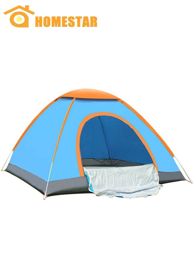 هومستر اثنين من أبواب التخييم خيمة 3-4 شخص، العائلة منبثقة الخيام، قبة خيمة فورية، مقاومة للماء خيمة الكابينة المحمولة، للرياضة، السفر، نزهة - Image 1