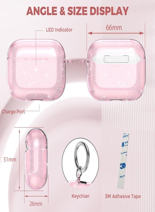 OTOPO for Airpods Pro 3 Case Clear with Cleaning Kit 2025, Soft TPU Transparent Apple AirPods Pro 3rd Generation Protective Cover Skin Women Men for iPod Pro3 Case -Glitter Pink - Image 5