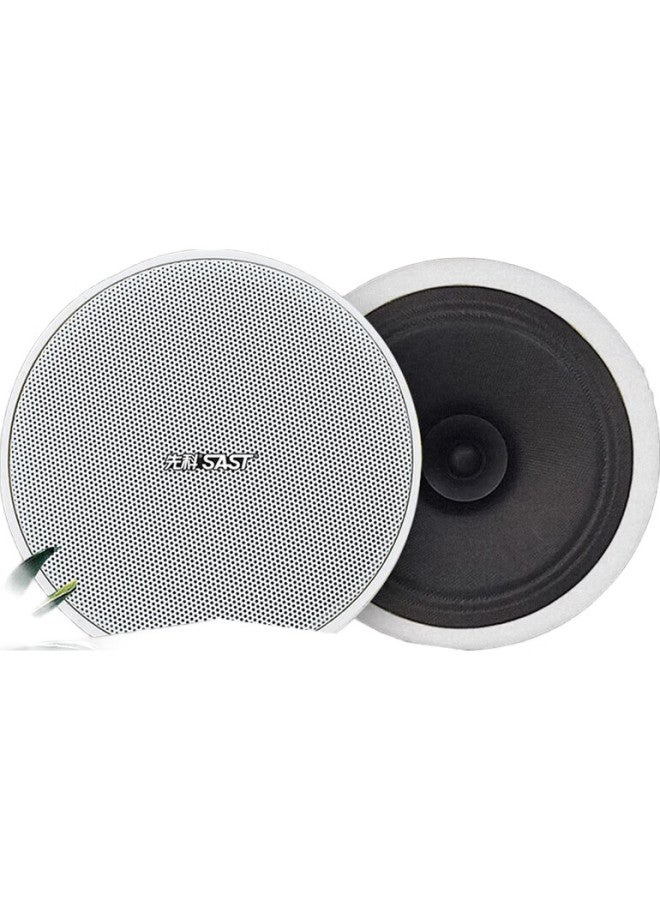 SAST 6-Inch Constant Voltage Ceiling Speaker, Recessed Ceiling-Mounted Background Music System, Embedded Public Address Speaker For Shopping Malls And Stores - Image 1