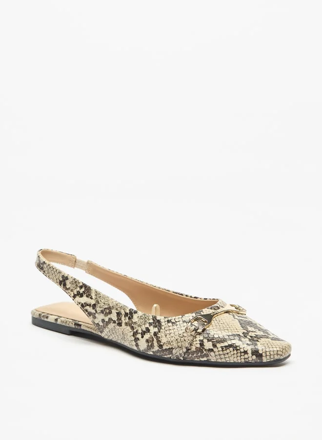 Flora Bella By Shoexpress Women's All-Over Animal Print Slingback Slip-On Flat Sandals