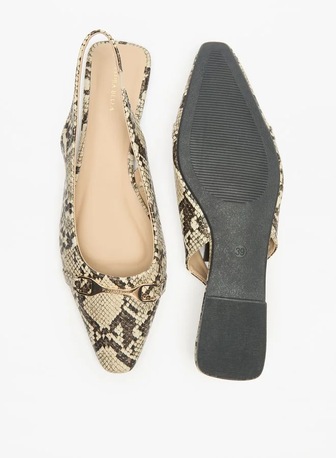 Flora Bella By Shoexpress Women's All-Over Animal Print Slingback Slip-On Flat Sandals