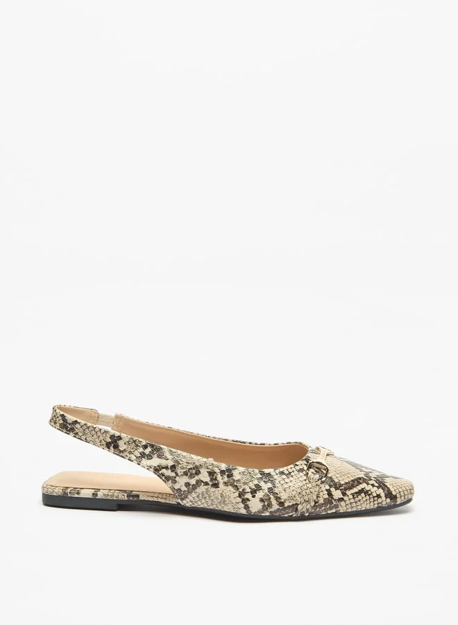 Flora Bella By Shoexpress Women's All-Over Animal Print Slingback Slip-On Flat Sandals