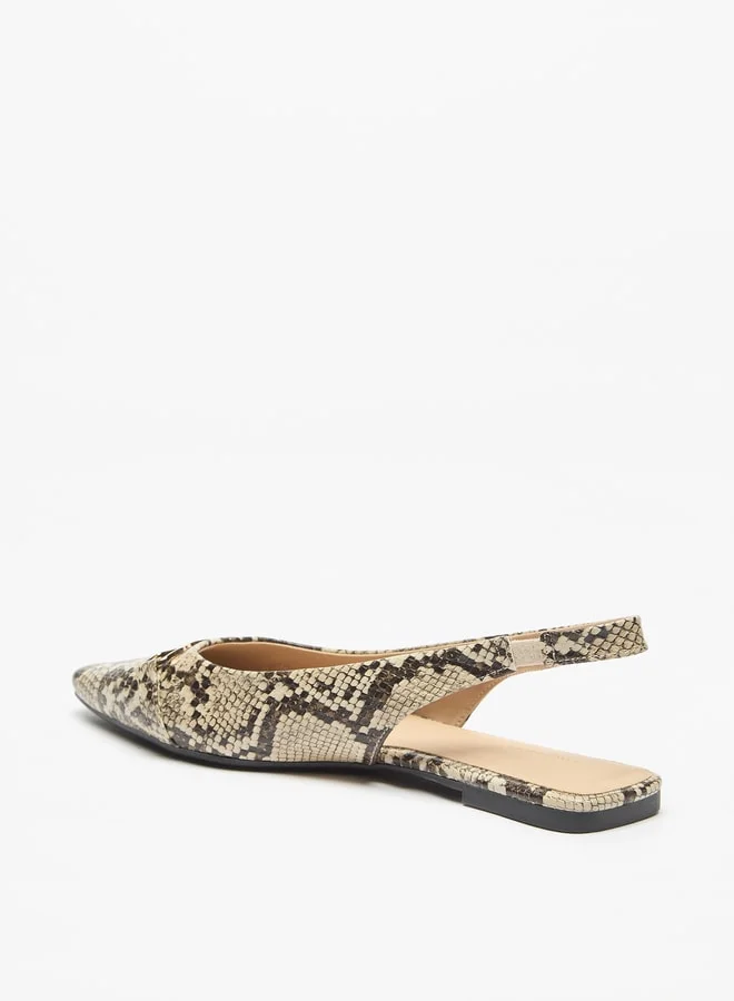 Flora Bella By Shoexpress Women's All-Over Animal Print Slingback Slip-On Flat Sandals
