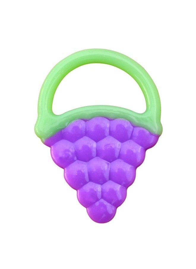 The Little Lookers Combo Silicone Fruit Shape Teether For Baby Toddlers Infants Children (Pack Of 2) (Candy Pink & Grapes)  - Image 5