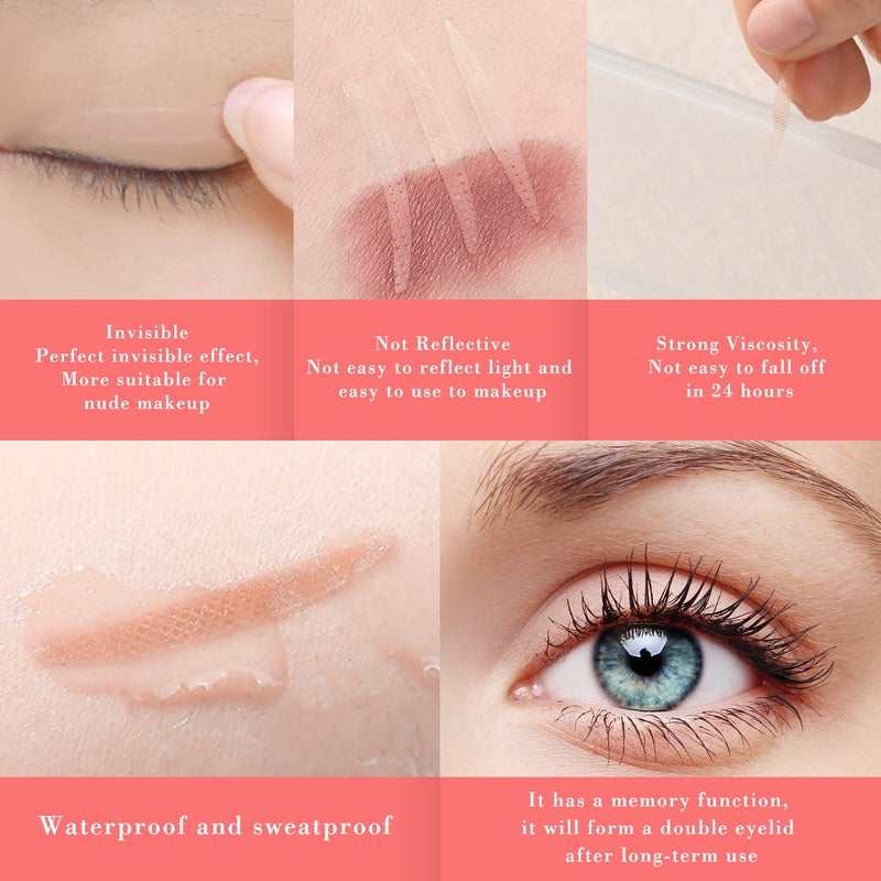 Cayanmydery 336 PCS Invisible Eyelid Tapes Stickers, Single Side Sticky, Eyelid Strips for Droopy Hooded Eyes, Eyes Makeup, Uneven Mono-eyelids - Image 5