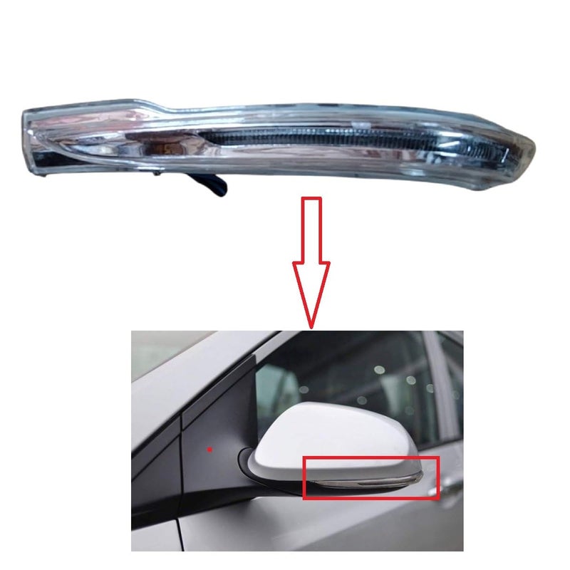STYCARO Side Mirror Indicator Light Signal Lamp compatible with Hundai Aura, Grand I10, Snatro, Xcent 2013-2025 Model set of 1 Yellow- With Scotch Lock (LEFT PASSENGER - Image 2