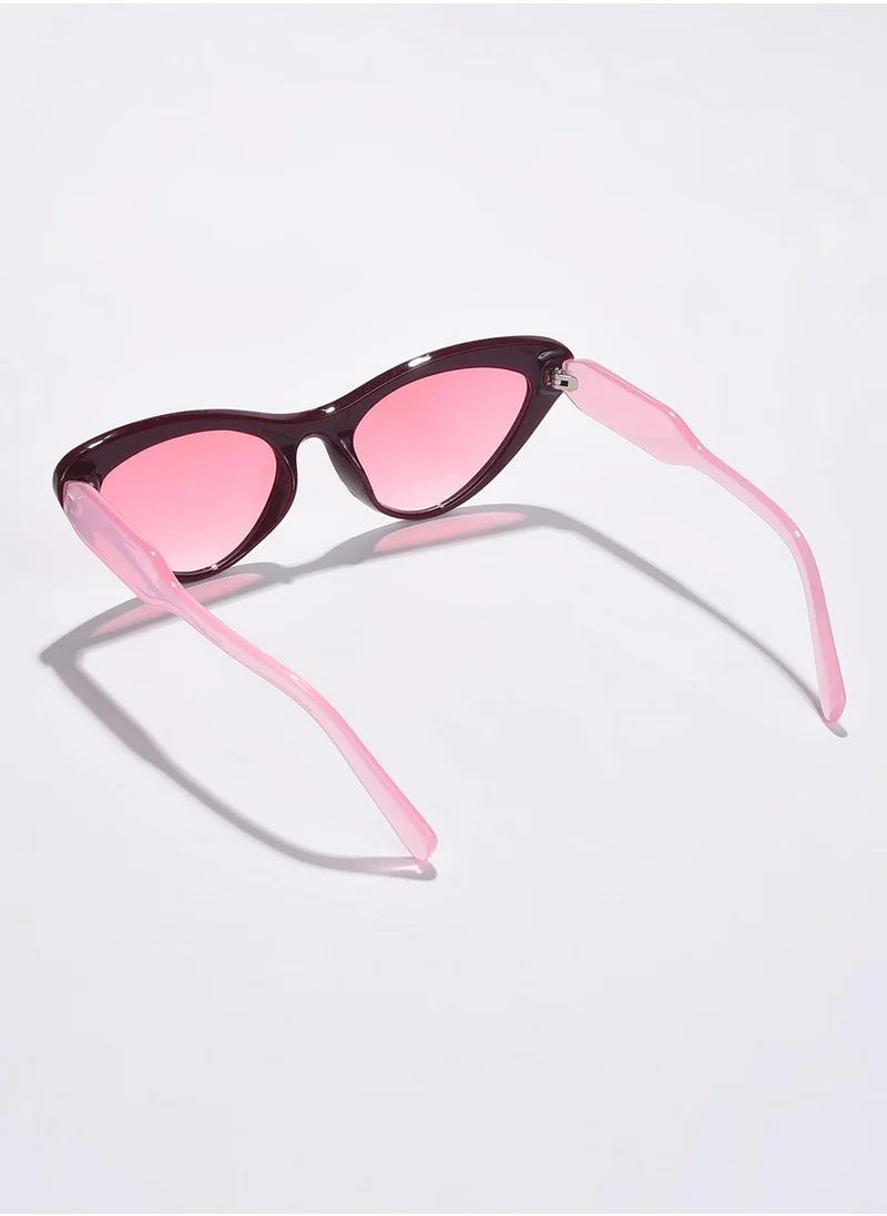 صوص هاوت Pink Lens Pink Cateye Sunglasses