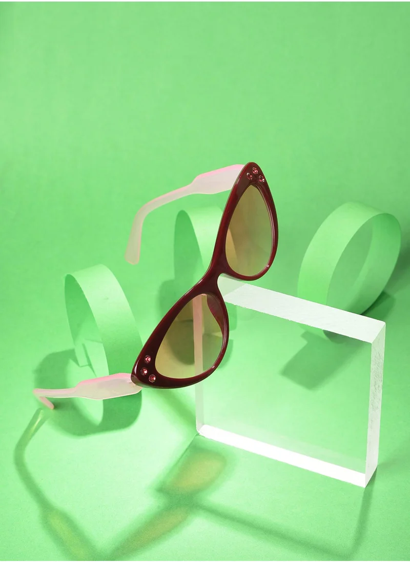 صوص هاوت Pink Lens Pink Cateye Sunglasses