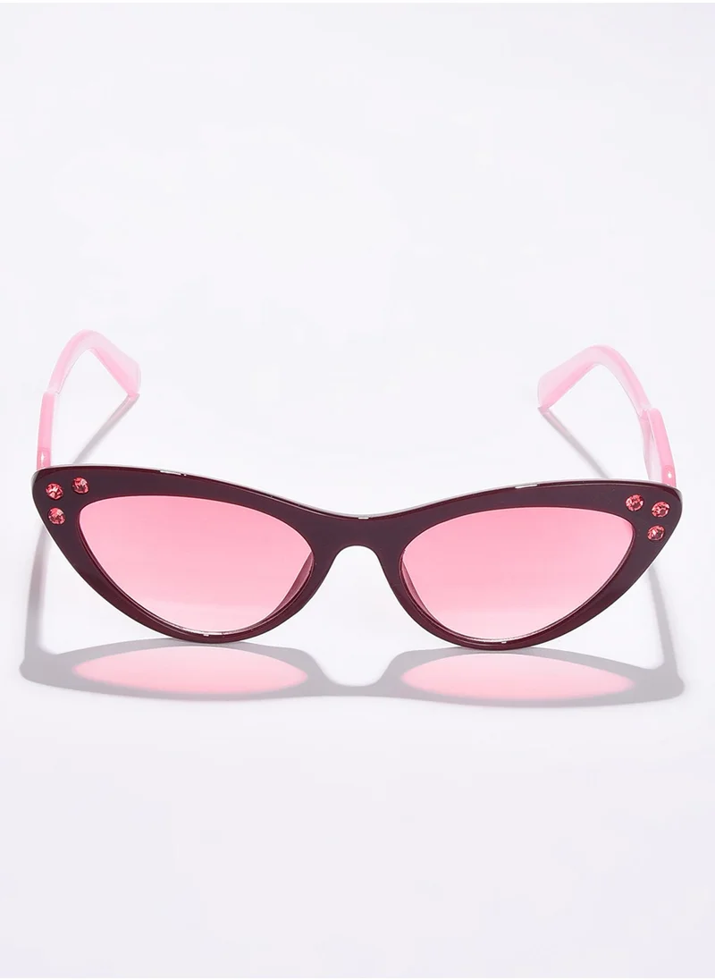 صوص هاوت Pink Lens Pink Cateye Sunglasses