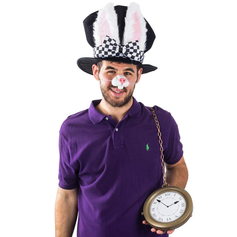Tigerdoe White Rabbit & Mad Hatter Costume - 5 Pc Set (Unisex-Adult, One Size, Party, Alice in Wonderland) - Image 2