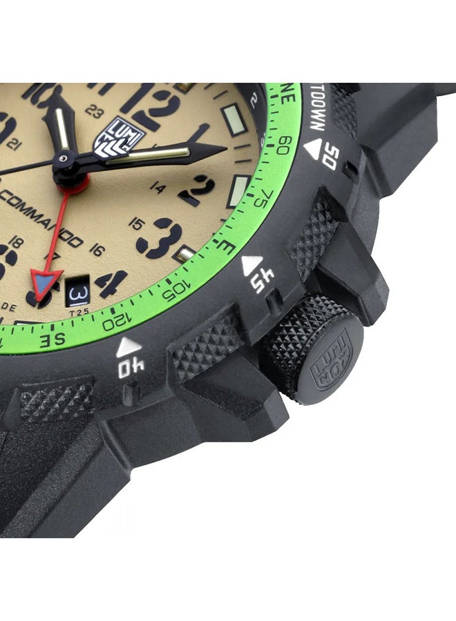 لومينكس ساعة يد رجالية بعقارب دائرية من المطاط مقاس . -  مم - Image 3