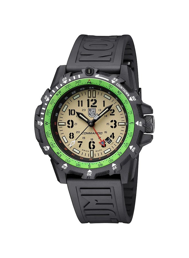 لومينكس ساعة يد رجالية بعقارب دائرية من المطاط مقاس . -  مم - Image 4