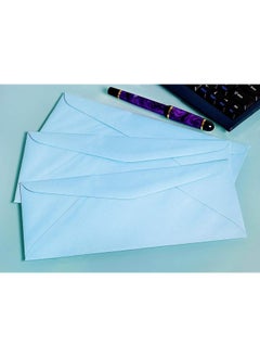 EnDoc 9 Colored Envelopes 80 Pack Dusty Blue Pastel Color 3 7/8 X 8 7/8 Envelope Letter Size For Home Offices Holiday Invoices And Mailings  - Image 4
