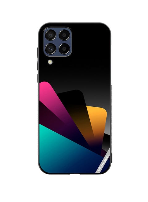 Protective Case Cover For Samsung Galaxy A12 Colorful Layers Design Multicolour