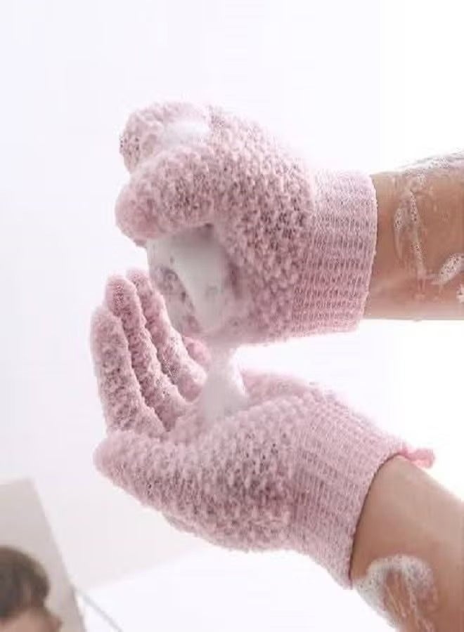 Five-finger scrub towel, shower gloves, frosted shower mud shower tools, frosted bath towel, cleaning tool, shower gloves, 2 pairs - Image 5