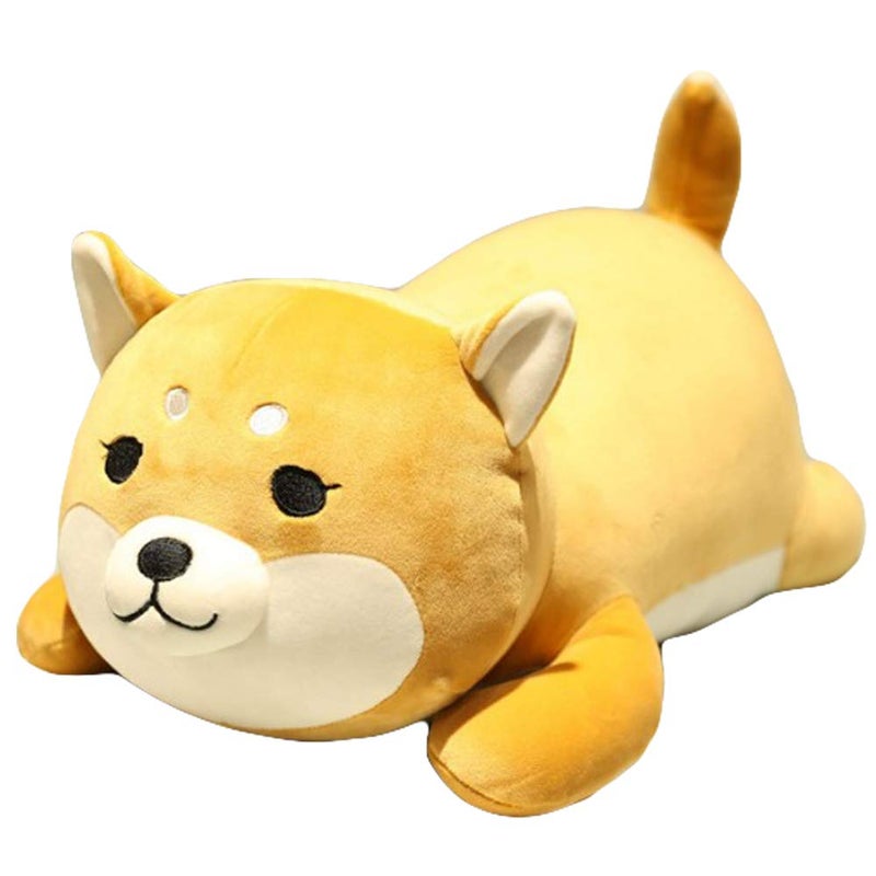 ERDAO Shiba Inu Plush Pillow Soft Corgi Stuffed Animals Toy Cute Sleeping Puppy Doll Gifts for Kids (Round Eyes  13.7 inch) - Image 1