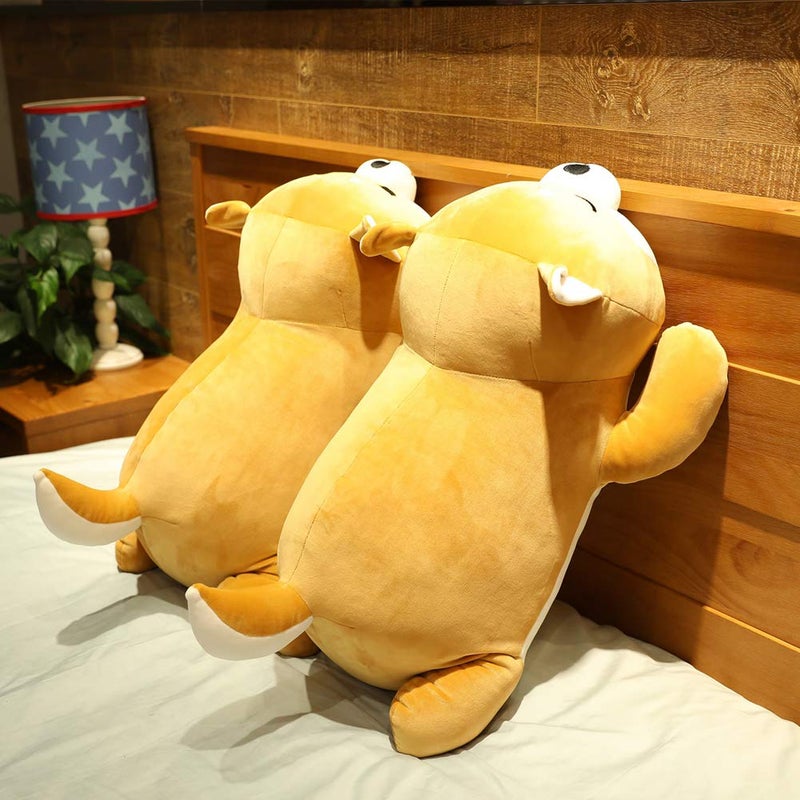 ERDAO Shiba Inu Plush Pillow Soft Corgi Stuffed Animals Toy Cute Sleeping Puppy Doll Gifts for Kids (Round Eyes  13.7 inch) - Image 5