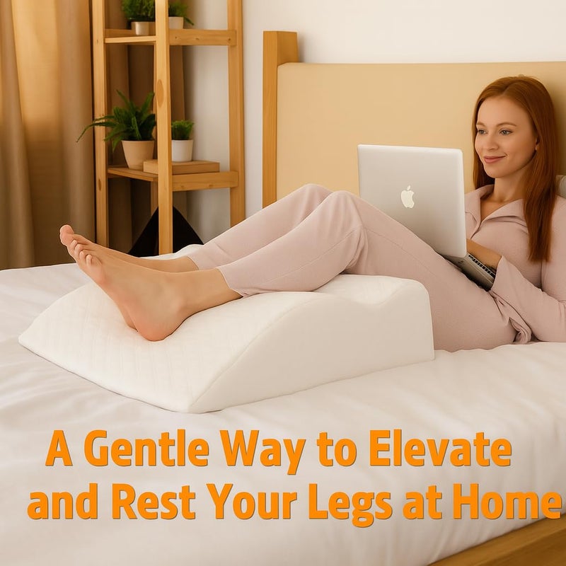 aeris Fsa Eligible Wedge Pillow for Sleeping -Post Surgery Pillow -Unique Curved Design -Memory Foam- Incline Pillow for Elevation,Pregnancy,Reading,Back & Knee Support,Breathing â€“,Washable Cover - Image 5