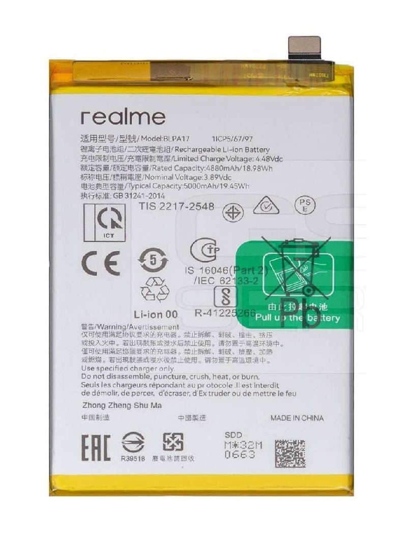 MUNTAQI High Quality Original Replacement Battery for Realme C53 (RMX3760), C67 (RMX3890), Realme 12 5G, Realme 12X 5G, and Realme C65 4G – Durable, Long-Lasting Power Cell with Perfect Fit and Advanced Safety Features for Reliable Smartphone Performance - Image 2