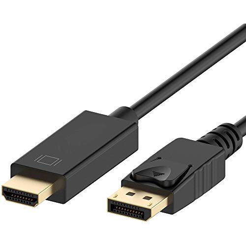 axGear DisplayPort to HDMI Cable DP to HDMI Ultra HD 4K Video Display Converter 3 Ft - Image 1