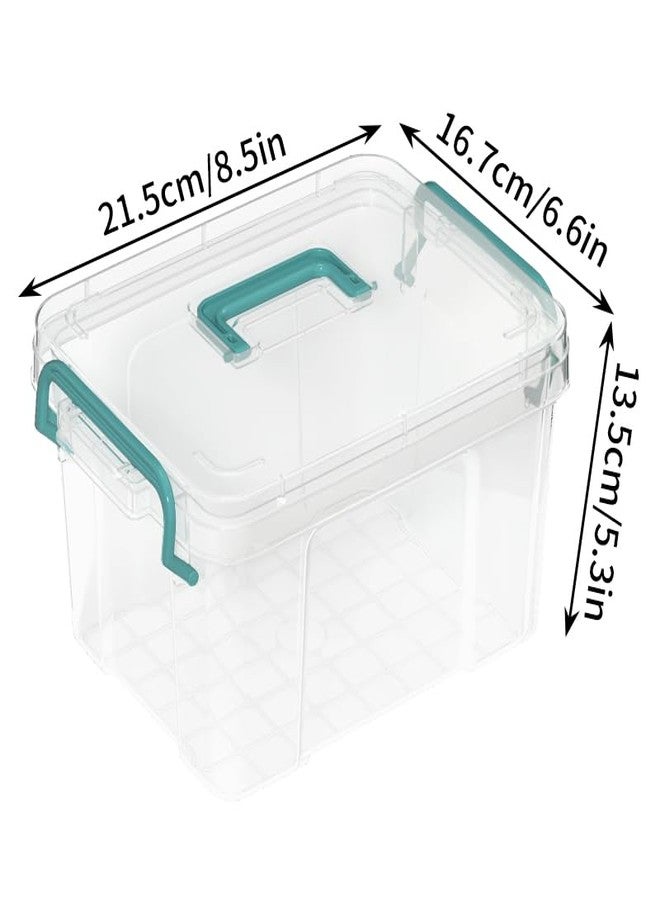 Covetree 7 Pack Small Storage Bins Plastic Storage Container Stackable Box with Lids,with Handle Clear Plastic Container for Suitable for storing snacks, tools, cosmetics, toys - Image 2