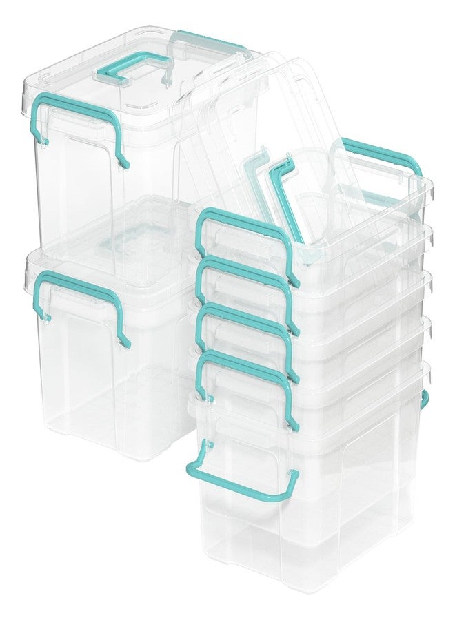 Covetree 7 Pack Small Storage Bins Plastic Storage Container Stackable Box with Lids,with Handle Clear Plastic Container for Suitable for storing snacks, tools, cosmetics, toys - Image 1