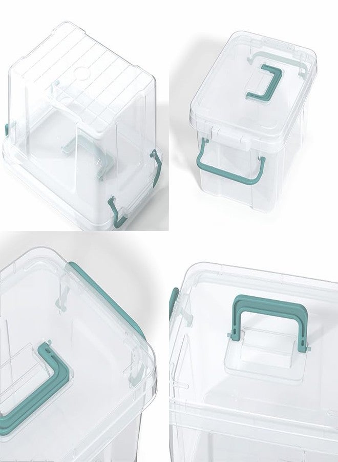 Covetree 7 Pack Small Storage Bins Plastic Storage Container Stackable Box with Lids,with Handle Clear Plastic Container for Suitable for storing snacks, tools, cosmetics, toys - Image 3