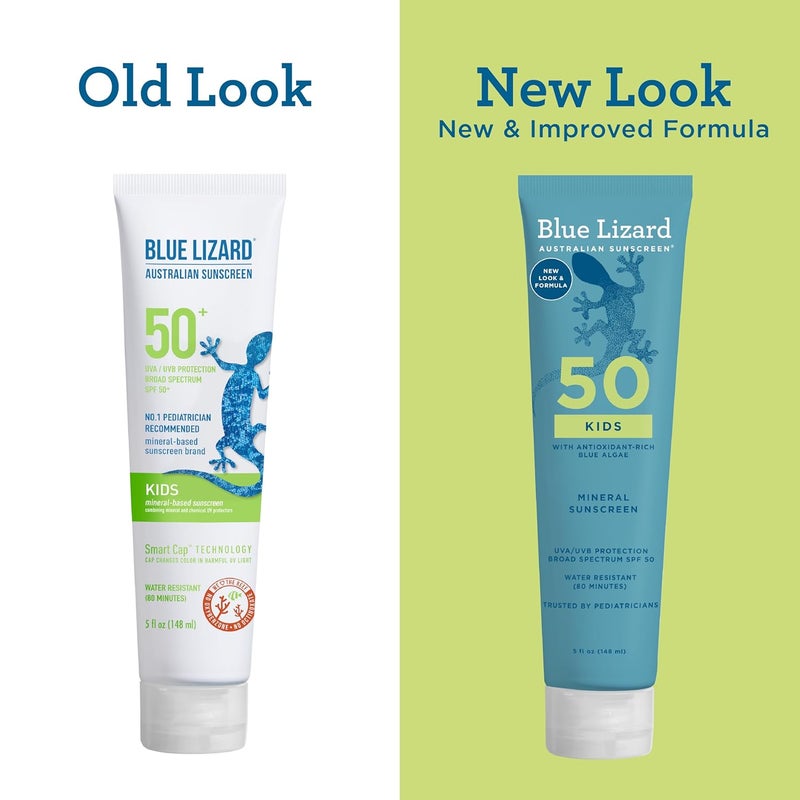 BLUE LIZARD Kids Mineral SPF 50 Sunscreen Lotion, 100% Mineral, Children’s Sunscreen, Water-Resistant Formula, Paraben-Free, Fragrance-Free, 5 fl oz - Image 5