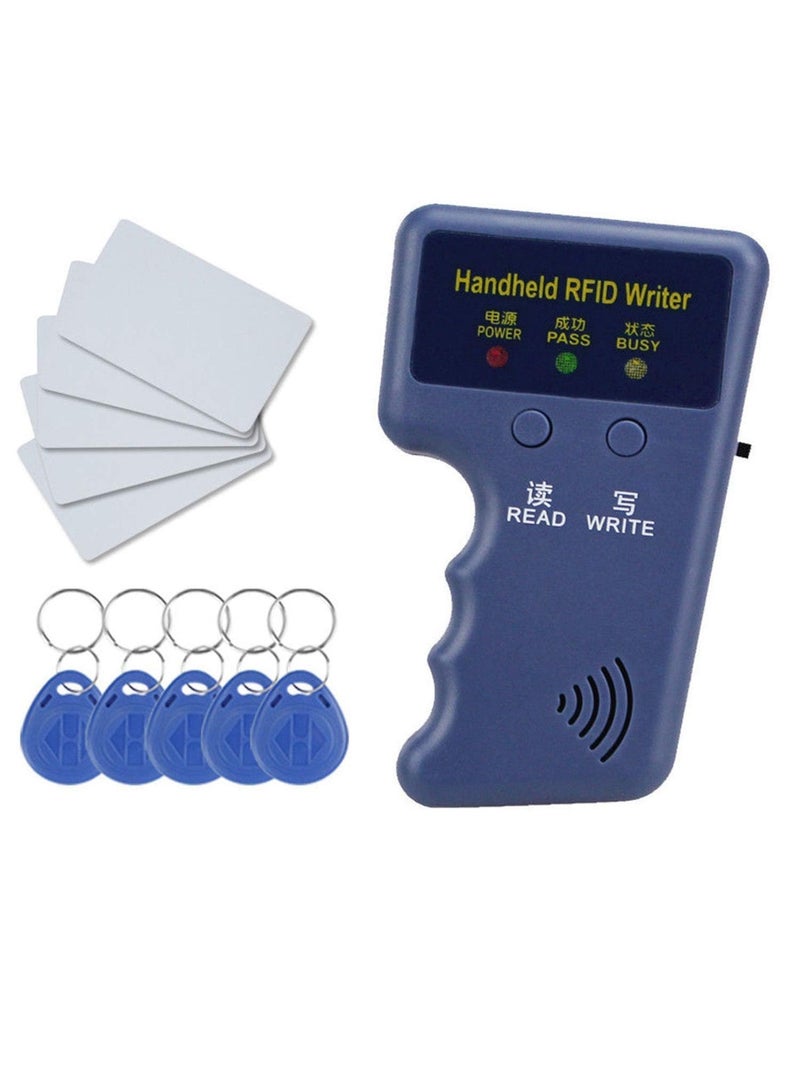 Portable RFID 125KHz ID Card Copier, Portable Copier, Writer, Copy, with 5 writable tags and 5 writable cards (11 pieces) - Image 1