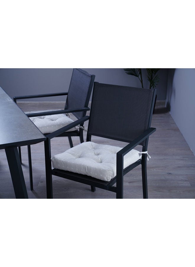 Pan Home وسادة كرسي Serenity المزخرفة 40x40 سم | رمادي | حشوة من البوليستر - Image 1