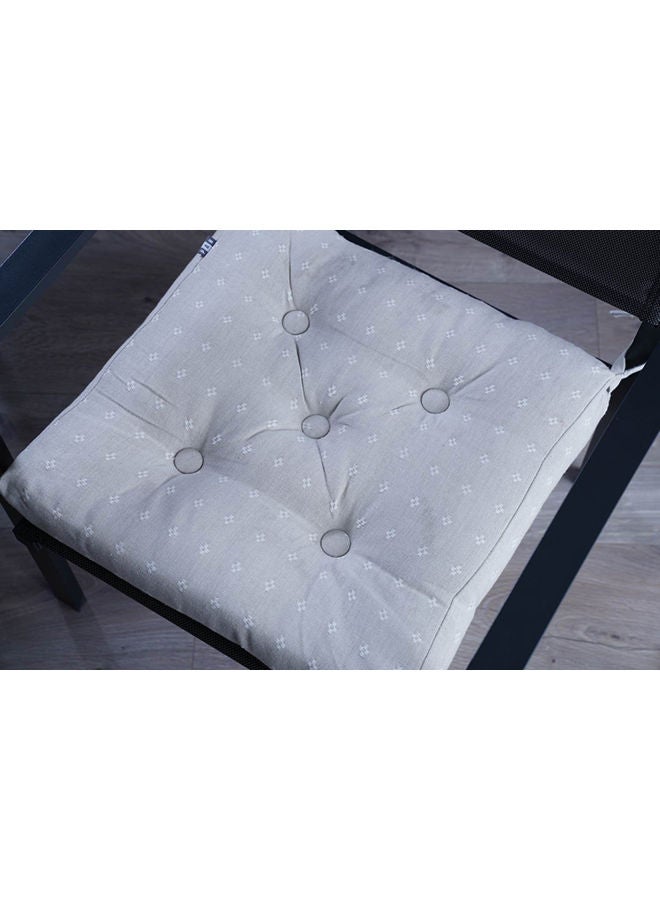 Pan Home وسادة كرسي Serenity المزخرفة 40x40 سم | رمادي | حشوة من البوليستر - Image 2