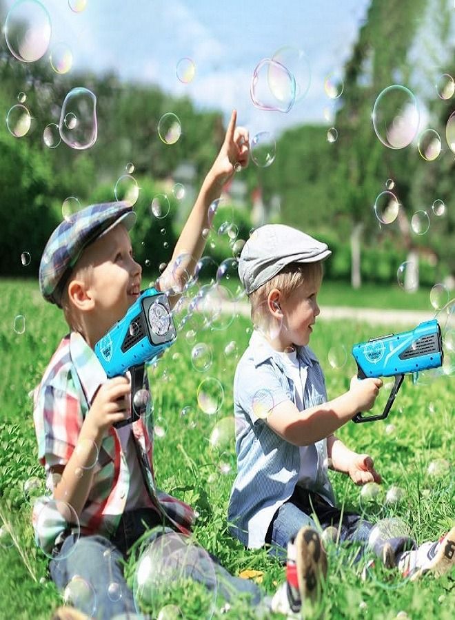 Bubble Gun for Kids, Fun and Delightful Design with Wand 8 Holes, LED Light, Bubble Solution and Batteries for Birthdays, Parties, Valentine's Day, Outdoors, Special Kids Gifts  - Image 2