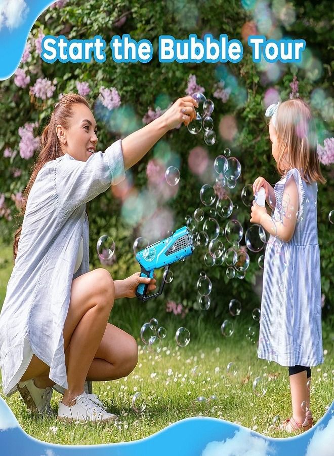 Bubble Gun for Kids, Fun and Delightful Design with Wand 8 Holes, LED Light, Bubble Solution and Batteries for Birthdays, Parties, Valentine's Day, Outdoors, Special Kids Gifts  - Image 3