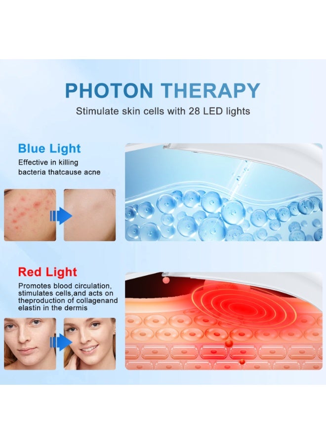 Micro-Current Red & Blue Light Face Slimmer - Vibration Lifting V-Line Skin Rejuvenation Beauty Device - Image 4