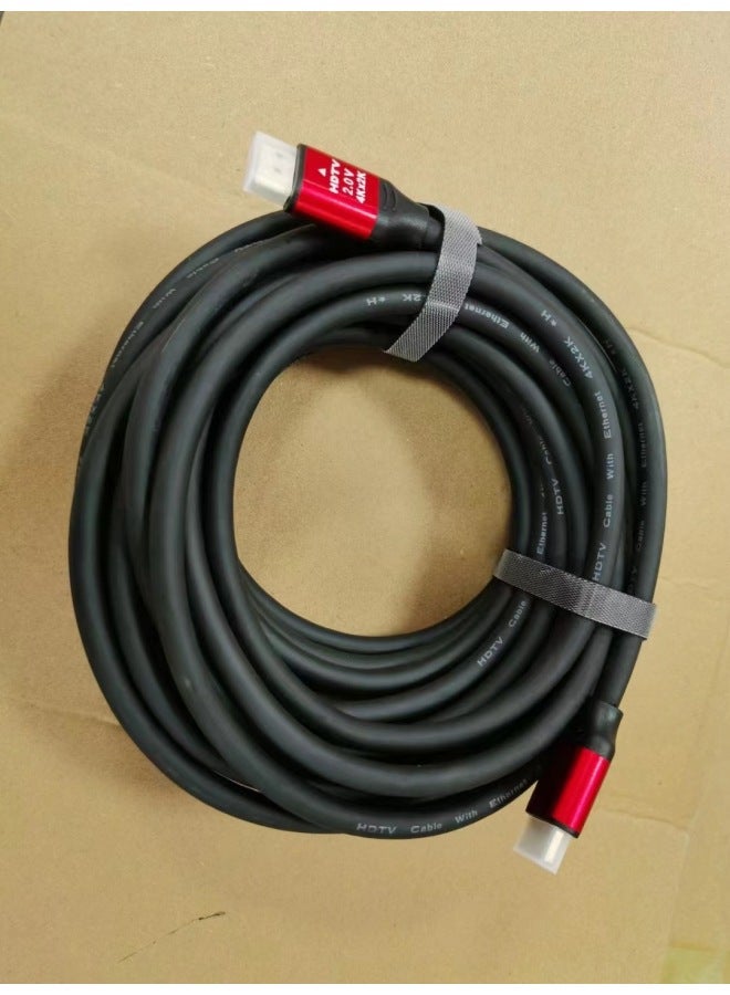 4Khdmi HD Cable 2.1 Version 2K4K8K144hz Computer TV Monitor Set-top Box 8K Projector Ps-Color:Red Aluminum Shell 4K-Line Length:20m - Image 3
