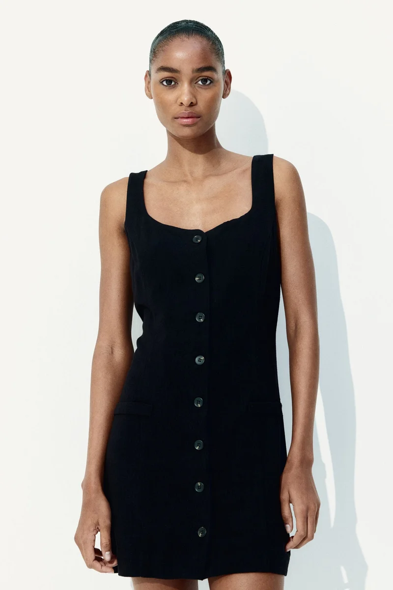 H&M Sleeveless linen-blend dress