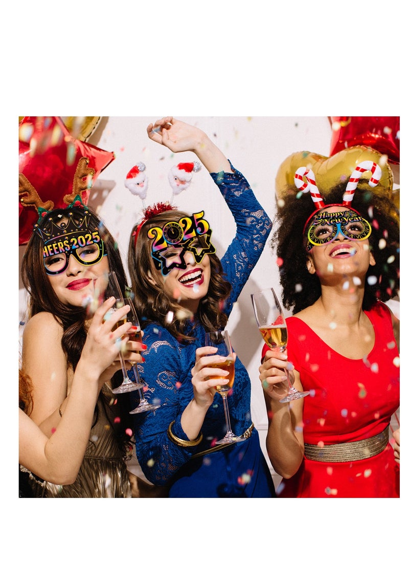 8 Pcs Happy New Year Eyeglasses Hello 2025 Party Paper Glasses Glitter New Years Eve Party Supplies  New Years Party Favors Costume Party  Decorations - pzsku/Z33338A962EFAC553BF45Z/45/_/1725865845/723adbfc-c43d-4bbe-89da-13402d127acd