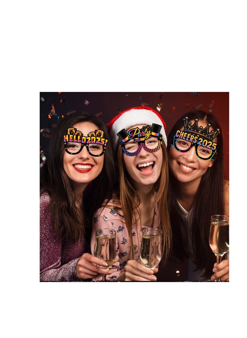 8 Pcs Happy New Year Eyeglasses Hello 2025 Party Paper Glasses Glitter New Years Eve Party Supplies  New Years Party Favors Costume Party  Decorations - pzsku/Z33338A962EFAC553BF45Z/45/_/1725865870/d9a3813a-01f4-4ed6-8c0f-997316301192