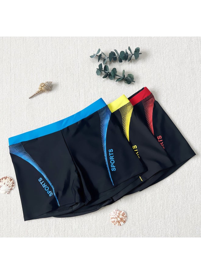 Generic Swimming Trunks Men's Boxer Fashion Anti-embarrassment Comfortable Adult Hot Spring Beach Resort Swimming Pool Men's Swimming Trunks-Color:Blue-Size:Average Size (50.00 Kg-72.50 Kg  - Image 5