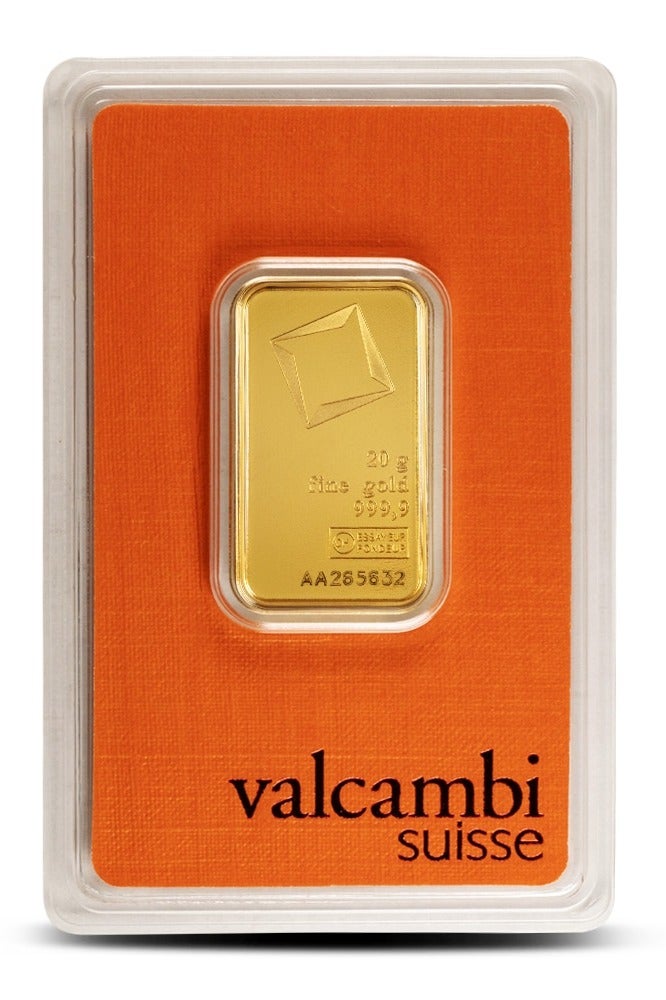 فالكامبي سبيكة ذهب خالص عيار 24 قيراطًا من فالكامبي سويس، وزن 20 غرامًا، عيار 999.9 - Image 1