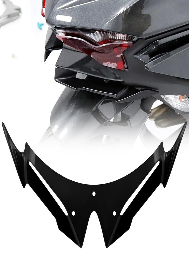 XIDAODIT for Kawasaki Ninja 500 Z500 Ninja500 Motorcycle Front Fairing Winglet Aerodynamic Spoiler Beak Nose Cone Extension Fixed Wing Kit (Black) - Image 1