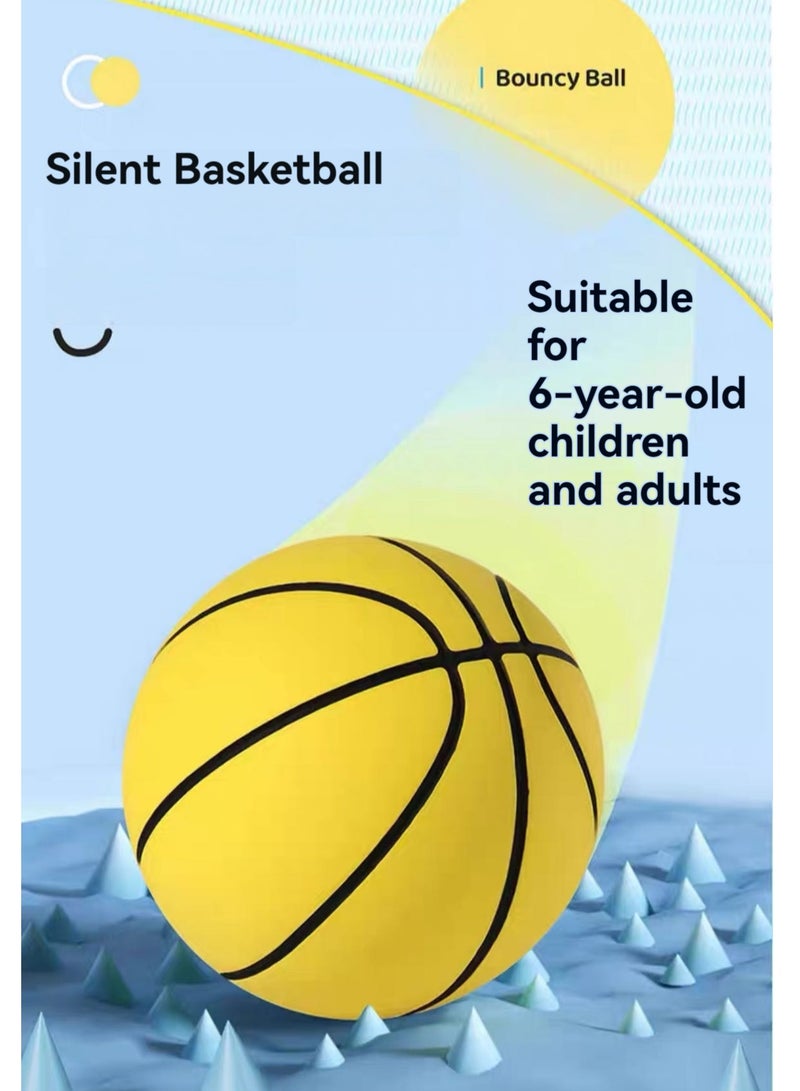 عام لا ضوضاء كرة السلة في الأماكن المغلقة للأطفال والبالغين من العمر 6 سنوات ، 24 سم في القطر ، صمت كرة السلة للأطفال ، كرة السلة حجم 7 - Image 1
